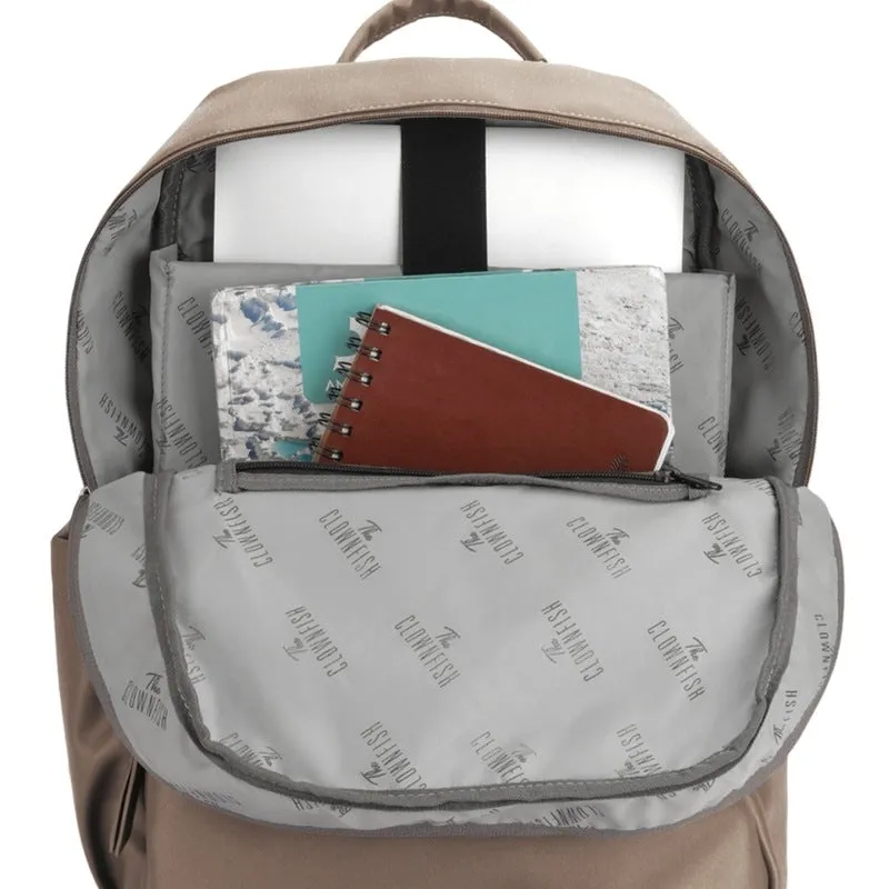Vegan Leather Laptop Backpack - Stylish & Comfortable | Fits 15.6 Inch Laptop | Light Brown