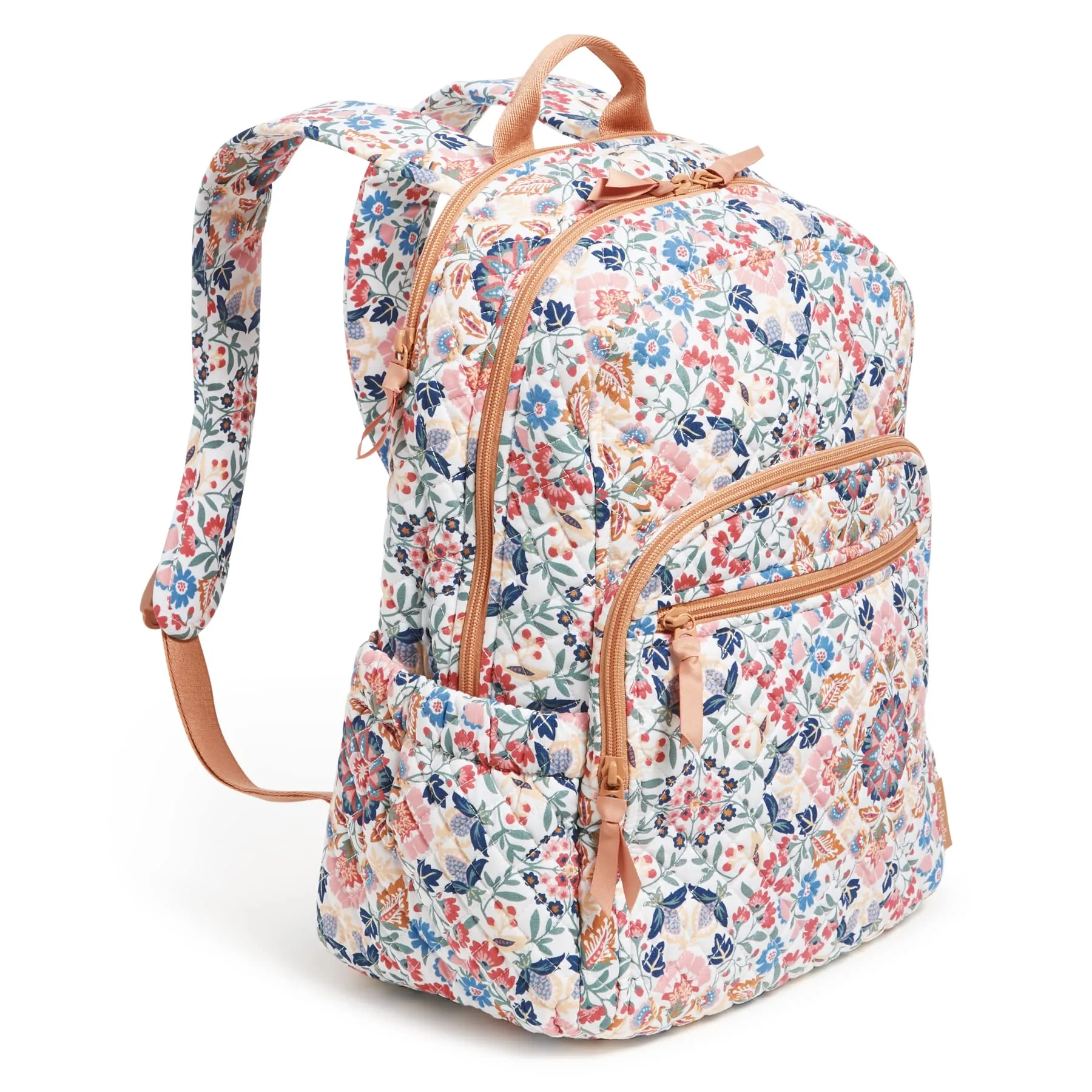Vera Bradley Women's Cotton Campus Backpack, Enchanted Mandala - Recycled Cotton, One Size