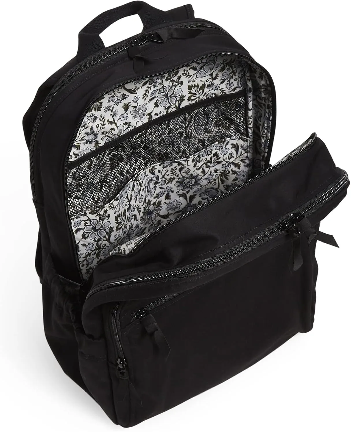 Vera Bradley Women's Cotton XL Campus Backpack, Black, One Size