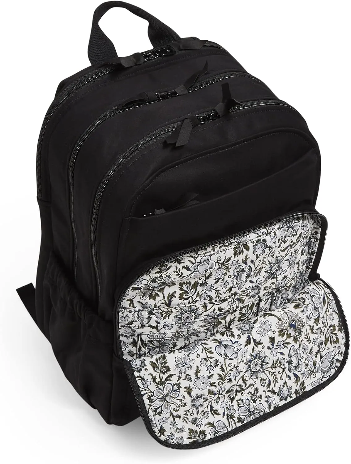 Vera Bradley Women's Cotton XL Campus Backpack, Black, One Size