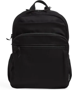 Vera Bradley Women's Cotton XL Campus Backpack, Black, One Size