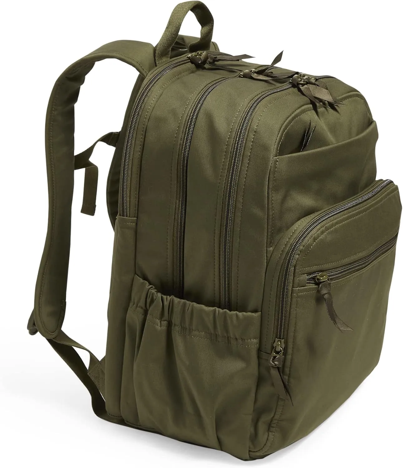 Vera Bradley Women's Cotton XL Campus Backpack, Climbing Ivy Green, One Size
