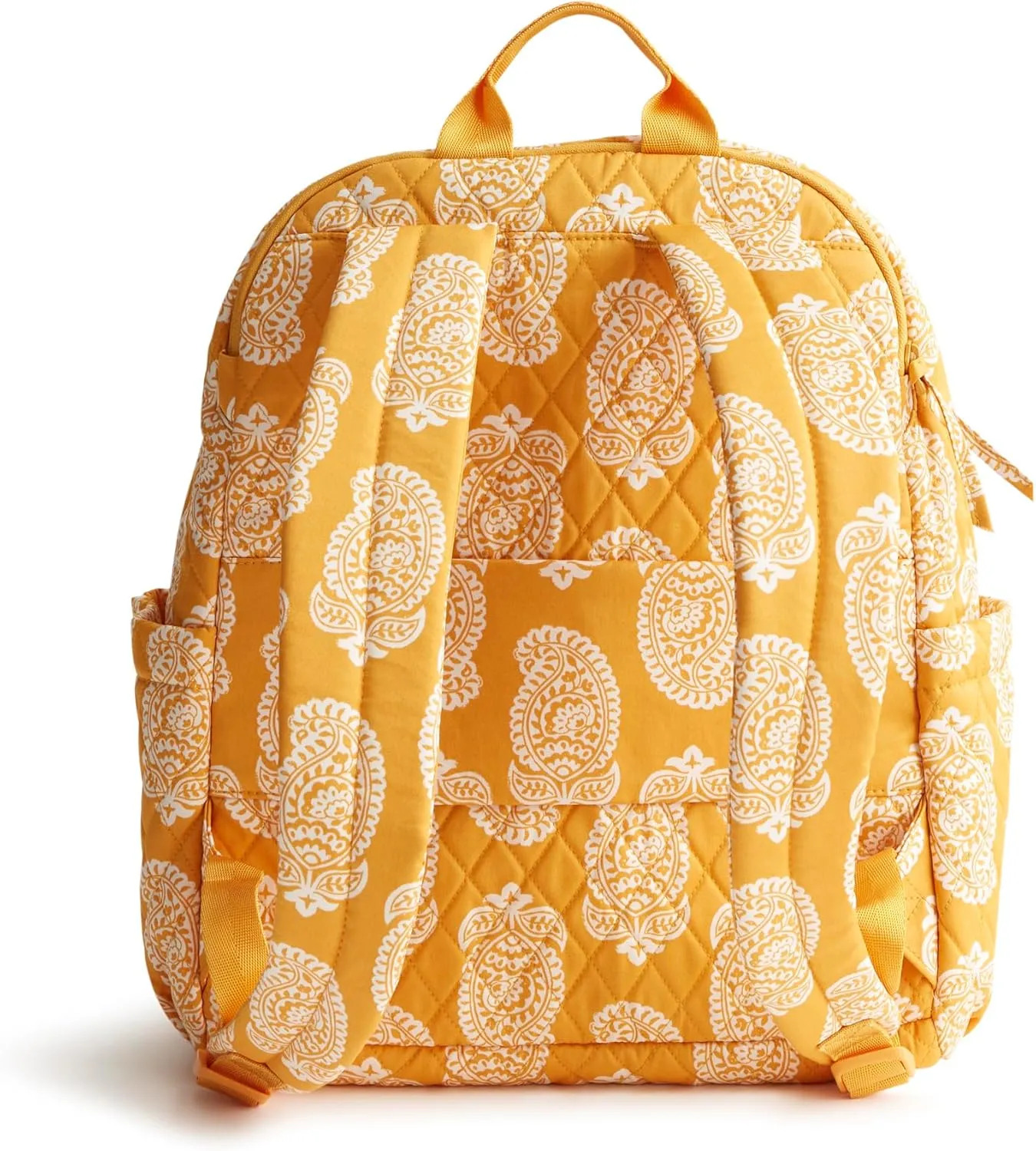 Vera Bradley Women's Premium Cotton Bancroft Backpack, Iconic Paisley Sunflower, One Size