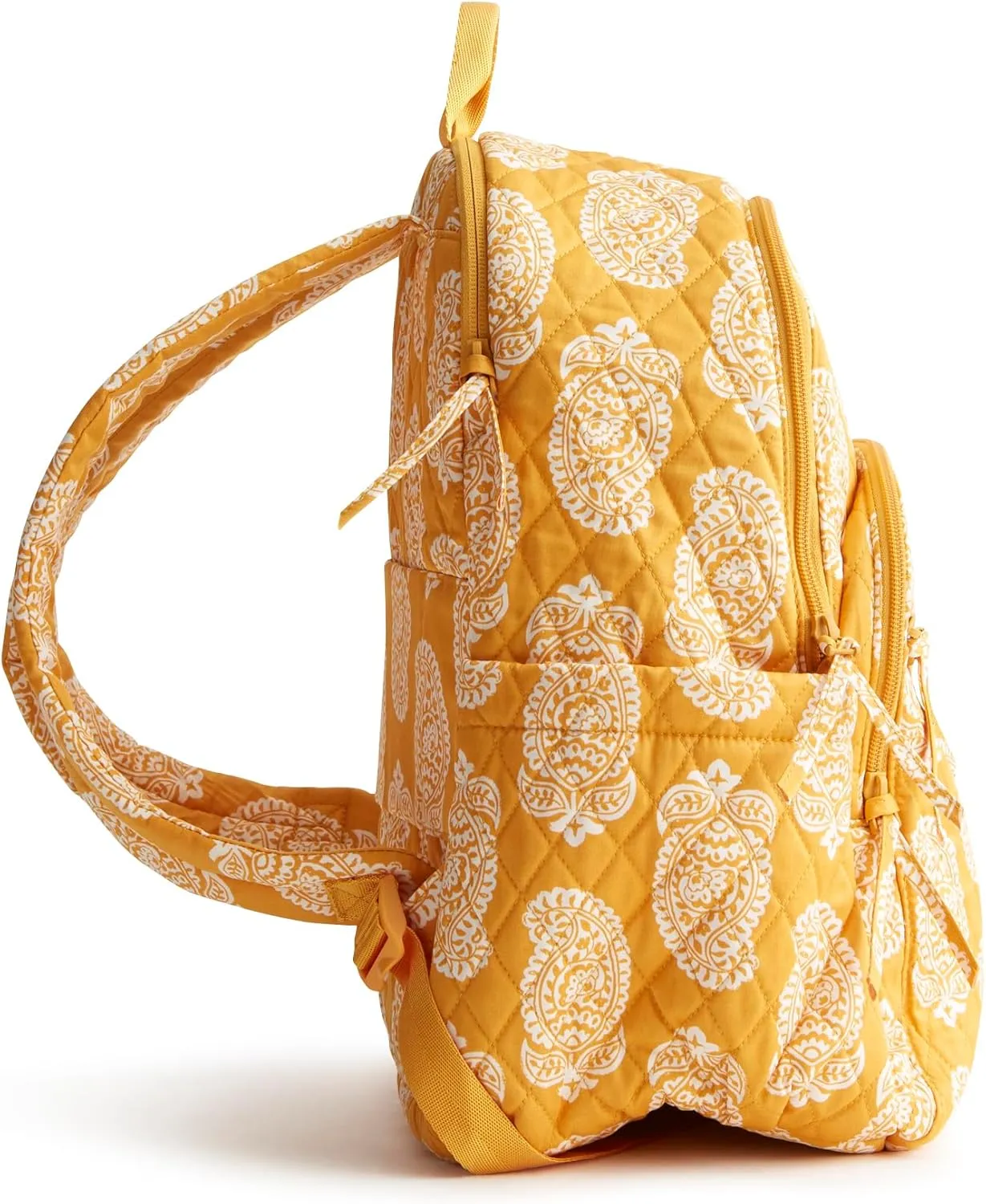 Vera Bradley Women's Premium Cotton Bancroft Backpack, Iconic Paisley Sunflower, One Size