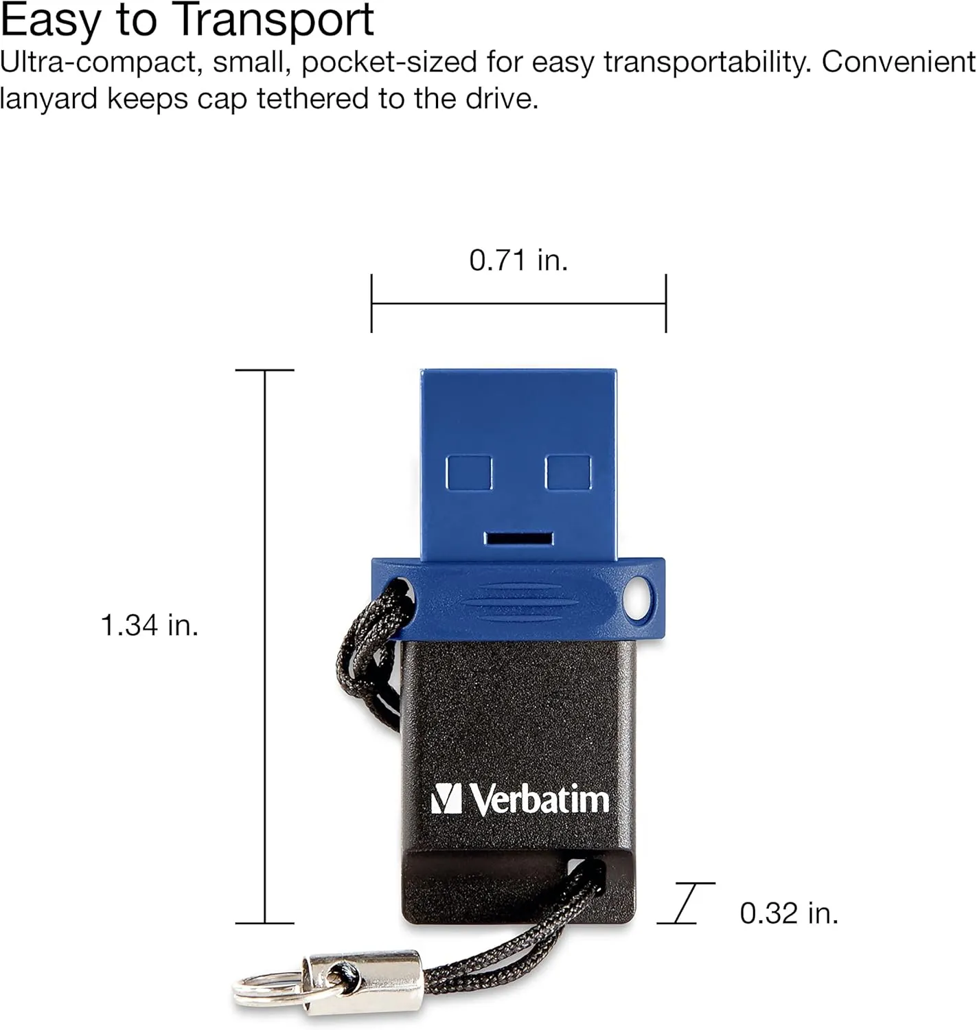 Verbatim 128GB Store ‘n’ Go Dual OTG USB 3.2 Gen 1 Flash Drive for USB-C Devices – 2 in 1 Type C Thumb Drive