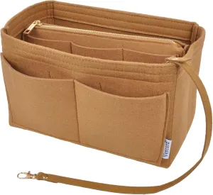 Vercord Felt Organizer Insert For Purse Handbag Tote Bag In Bag Inside Shaper Divider Neo Coffee Xlarge