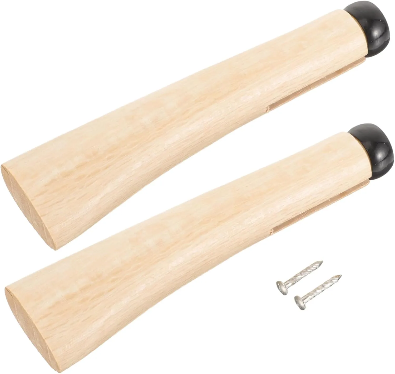 VICASKY 2 Set Ergonomic Handle Replacement Convenient Grip Handles for Axes Hatchets and Tools Durable Natural Wood Design Easy Installation No Burrs Use