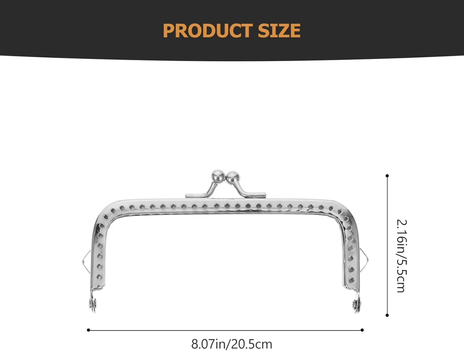 VICASKY Vintage Frames Metal 6pcs Purse Clasp Frame U- Shaped Handles Replacement DIY Purse Strap for Handmade Bag Handbags Purse Handles Making Supplies 20. 5cm Square Purse Ornament Tote