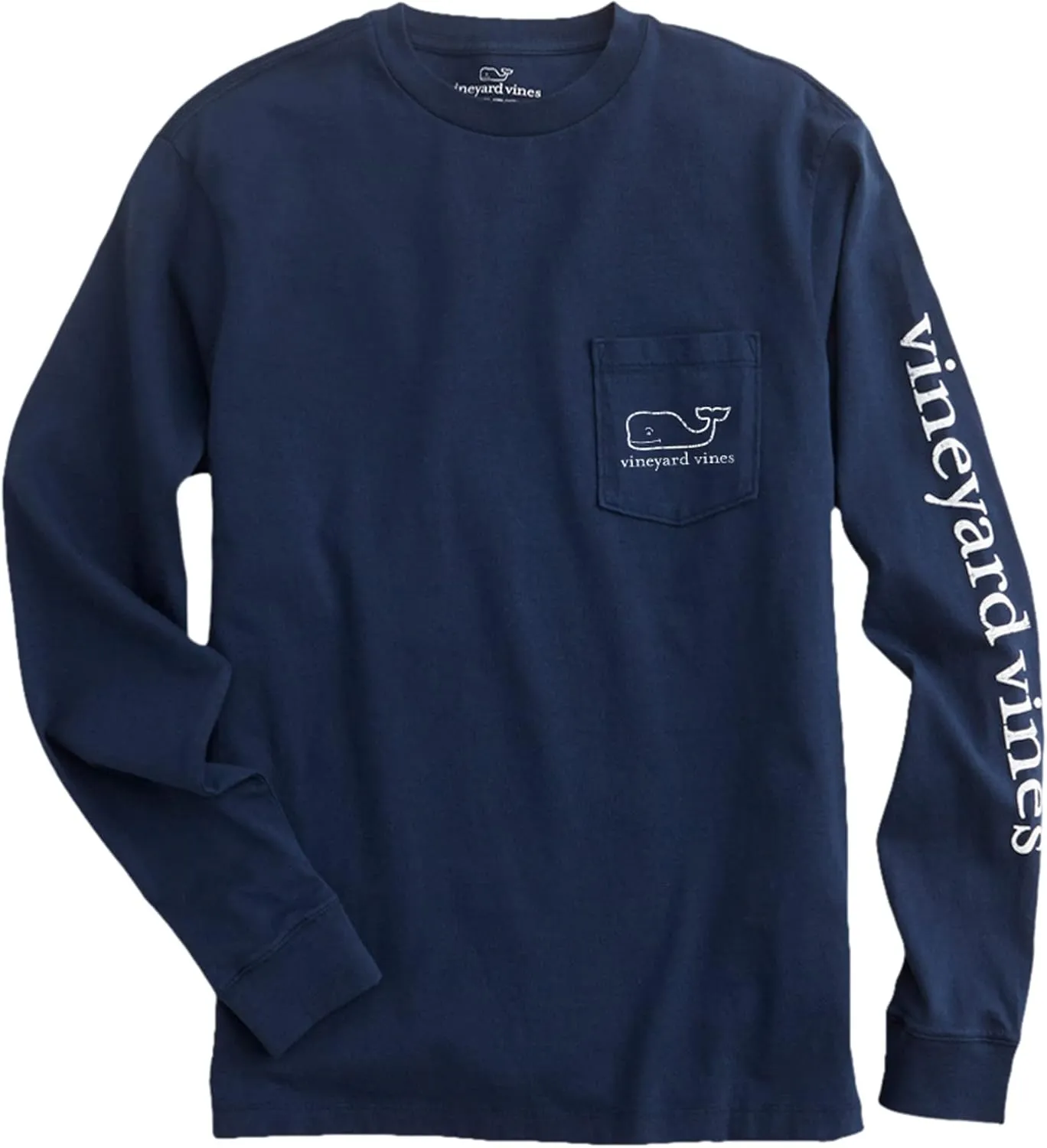vineyard vines Men's Long Sleeve Vintage Whale Pocket T-Shirt
