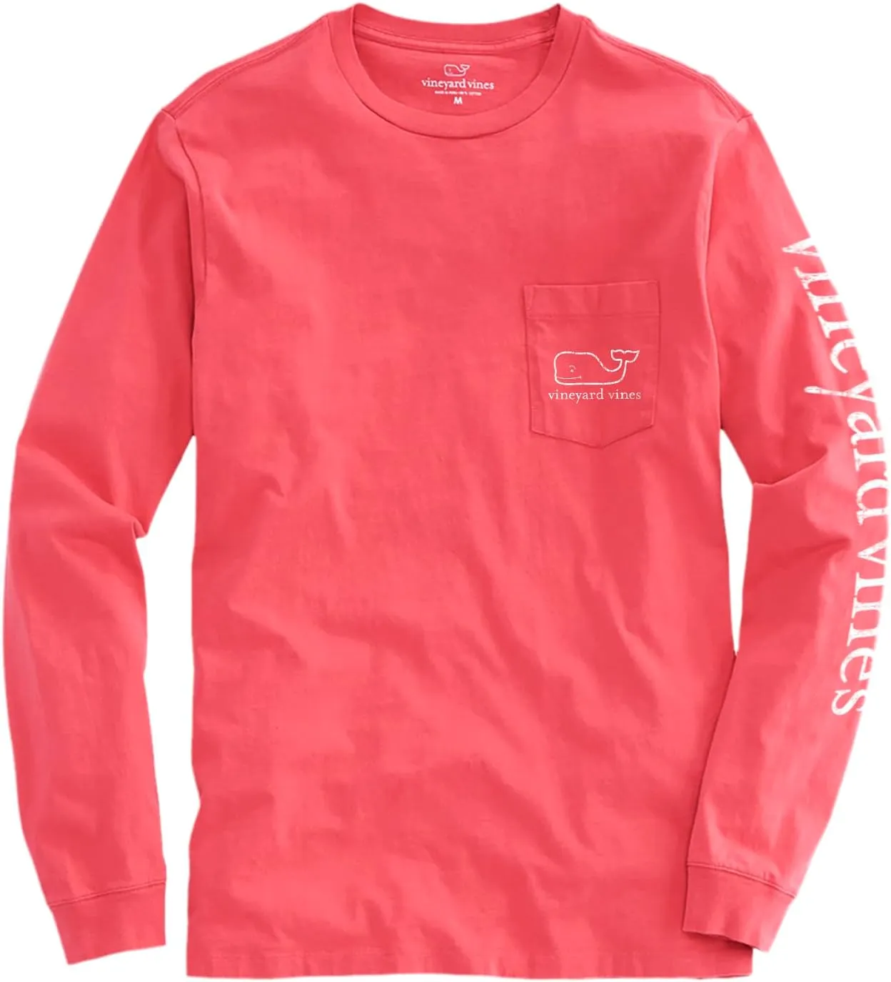 vineyard vines Men's Long-Sleeve Vintage Whale Pocket Tee