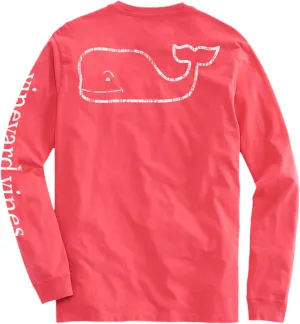 vineyard vines Men's Long-Sleeve Vintage Whale Pocket Tee