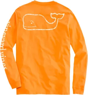 vineyard vines Men's Long-Sleeve Vintage Whale Pocket Tee