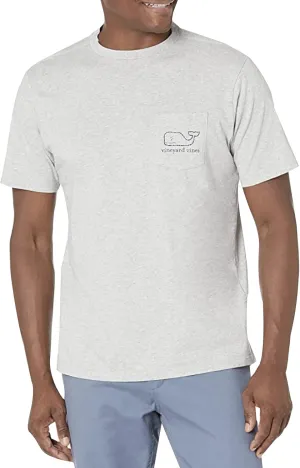 vineyard vines Men's Short-Sleeve Vintage Whale Pocket Tee