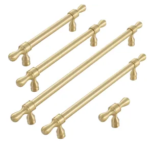 Vintage Brass Cabinet Pull Handles for Cupboards and Drawers
