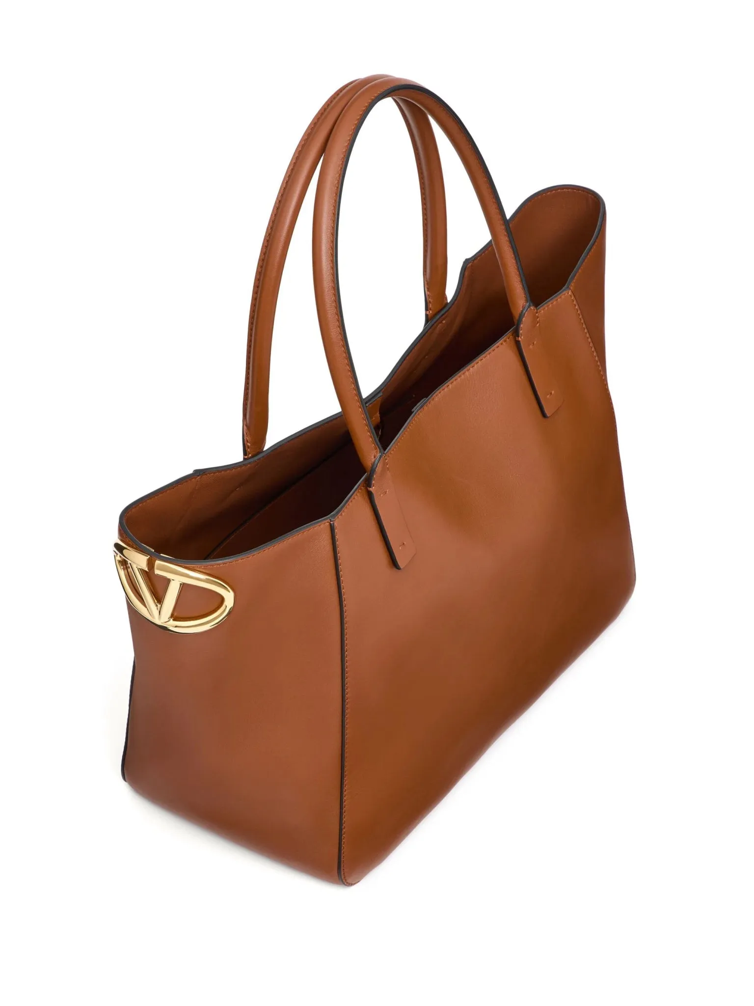 VLogo leather tote bag