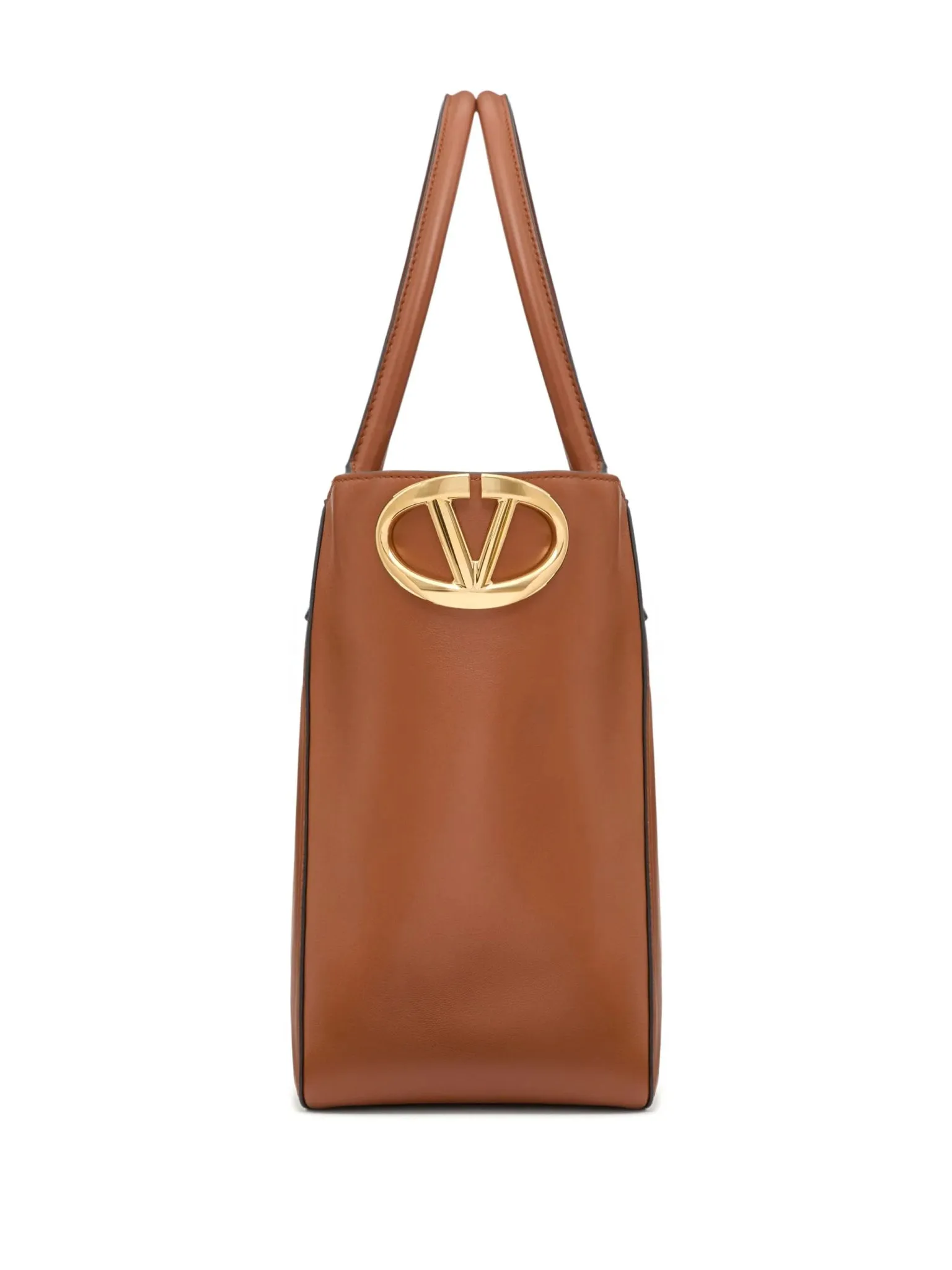 VLogo leather tote bag