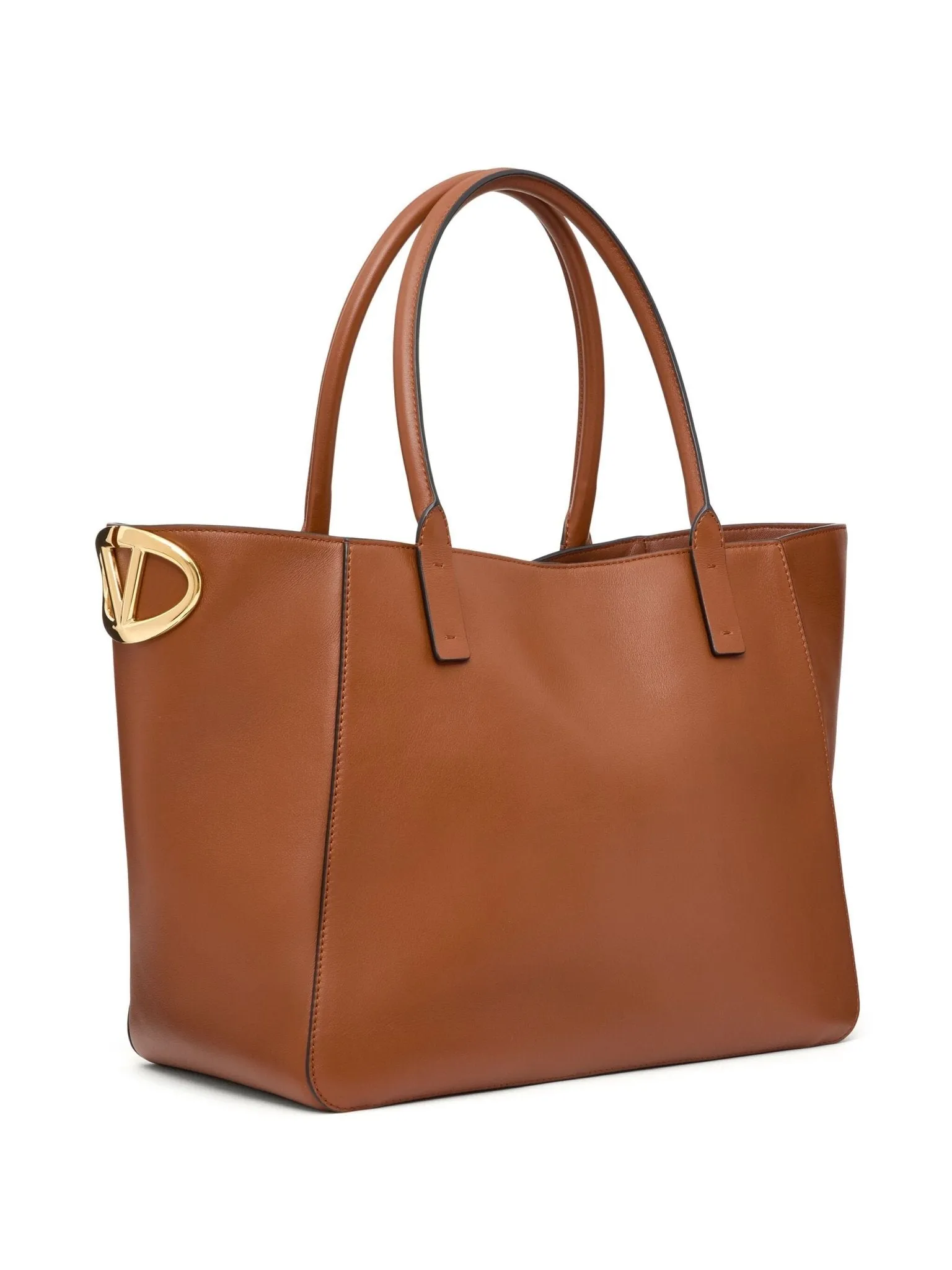 VLogo leather tote bag