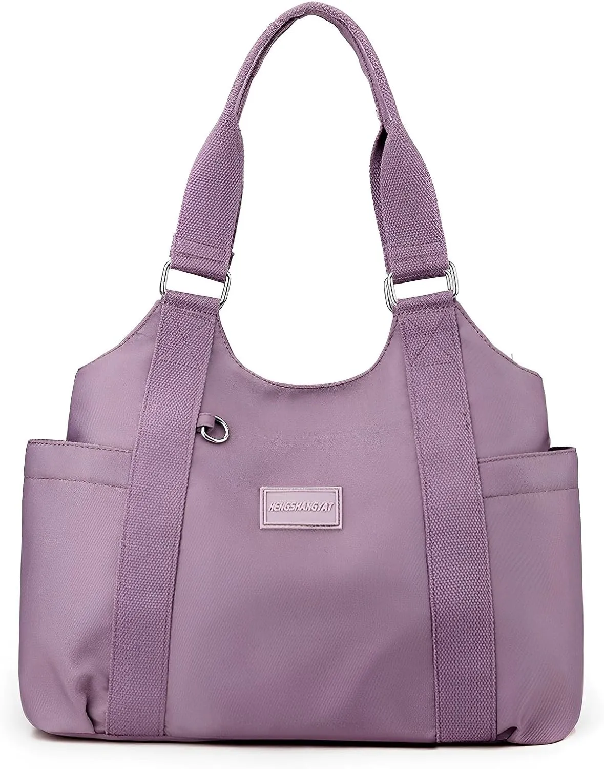 VODIU Nylon Tote Bag for Women Work Shoulder Handbags with Pockets, Everyday Purses for Women Waterproof Hand-bag with Zipper