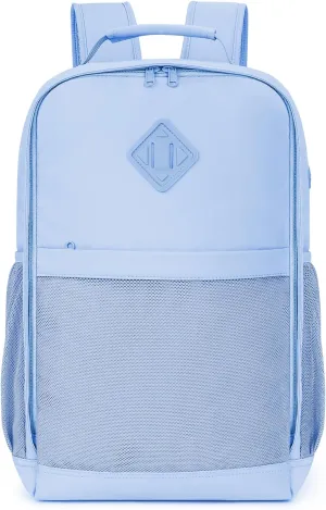 WANDF Travel Laptop Backpack for Women Men, 15.6 Inch laptop Bag College Backpack with USB Port, 18x14x8 Personal Item Bag
