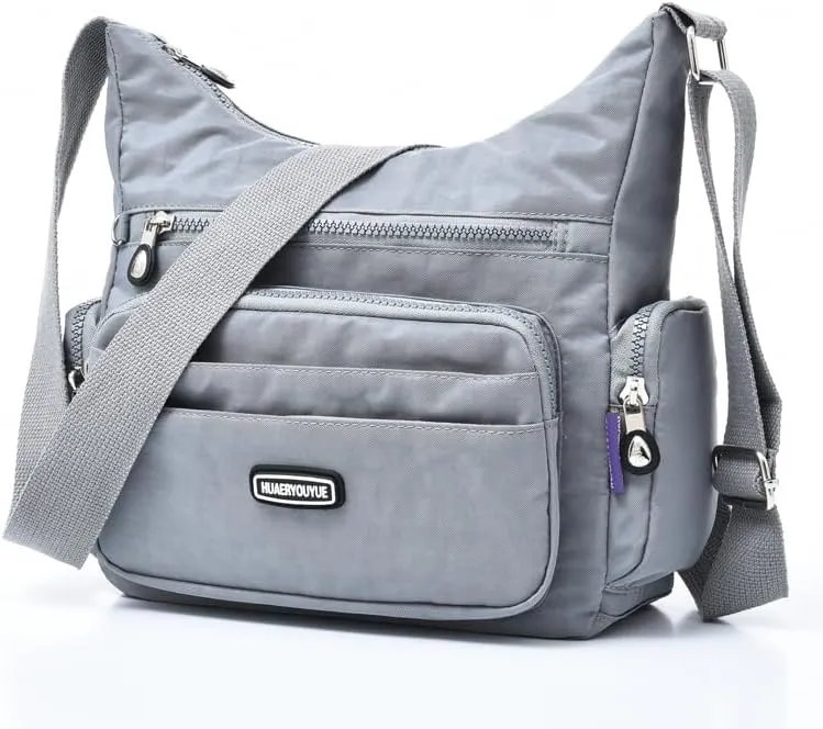 Waterproof Nylon Crossbody Bag for Women Large Capacity Shoulder Bag Travel Purses and Handbag