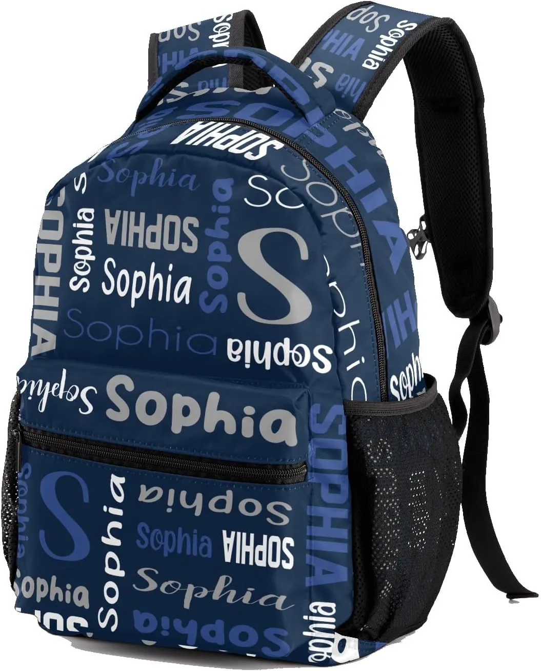 Waterproof Personalized Bookbag Custom Backpack with Name for Elementary Girls Boys, Unique Customized School Book Bag, Customize Back Pack Gift for Kids, 1 Pack