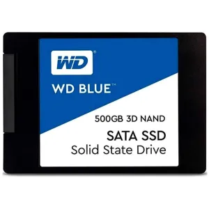 Western Digital 500GB WD Blue 3D NAND Internal PC SSD - SATA III 6 Gb/s, 2.5"/7mm, Up to 560 MB/s - WDS500G2B0A, Solid State Drive