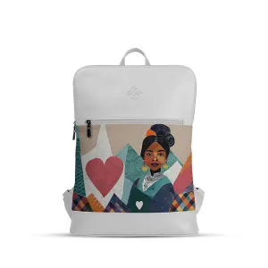 White Orbit Laptop Backpack Simple Girl