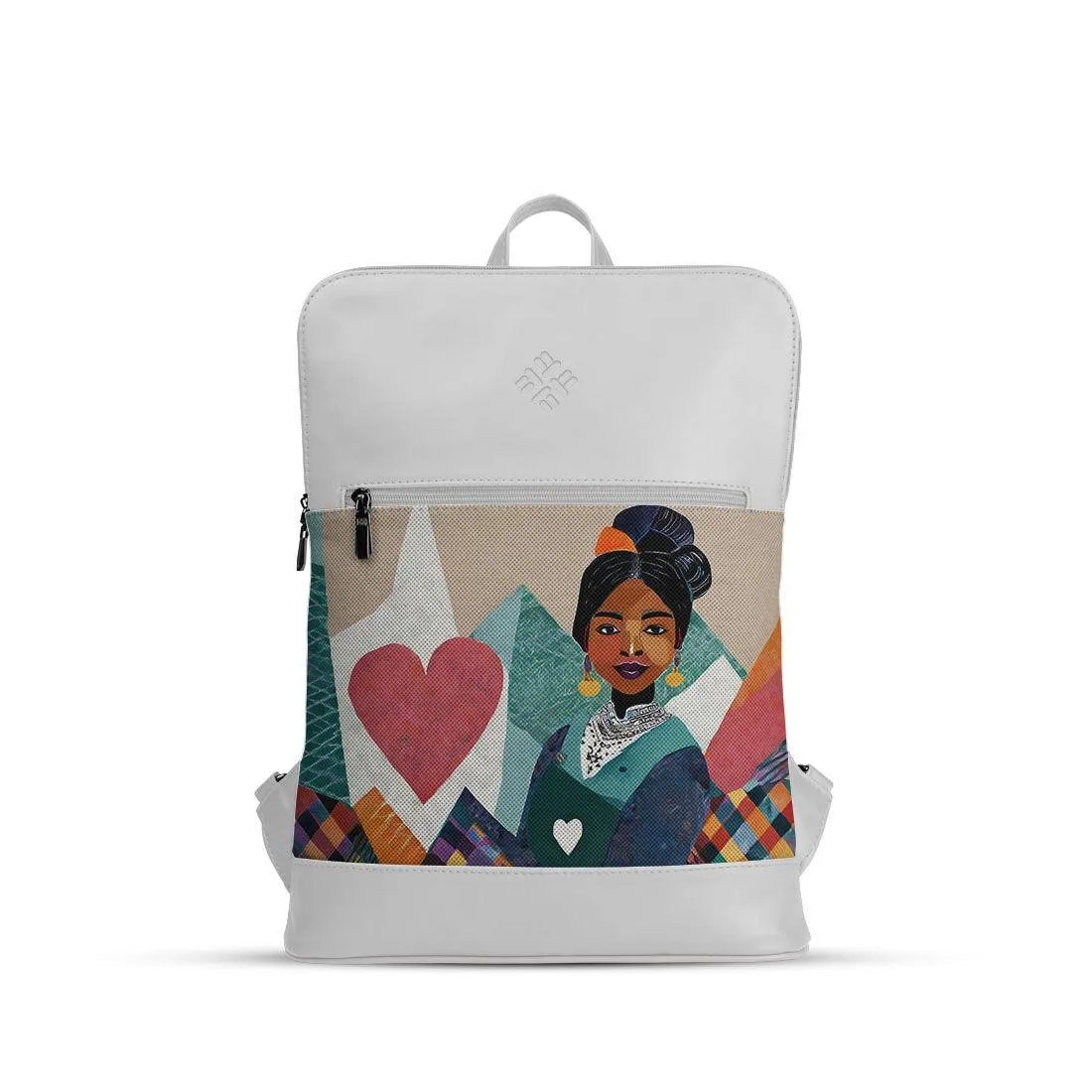 White Orbit Laptop Backpack Simple Girl