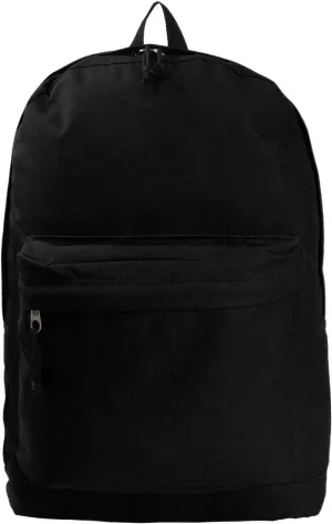 Wholesale Classic Backpack 18 inch Basic Bookbag Bulk Cheap Case Lot of 36pcs Simple Schoolbag Promotional Backpacks Non Profit Student School Book Bags Daypack Black
