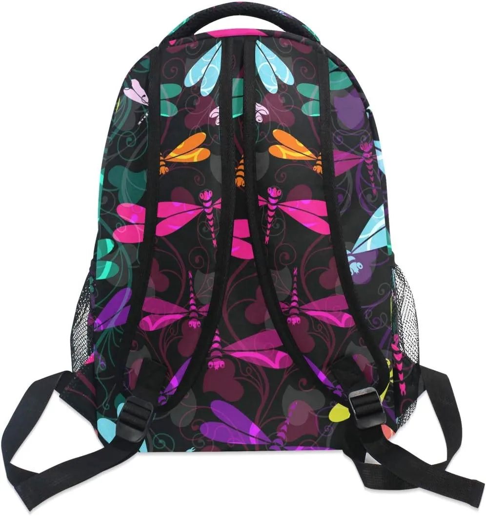 WIHVE Backpack Dragonfly School Backpack Bookbag Travel Daypack