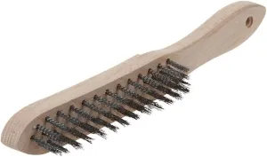 wolfcraft 2723000 (L) cepillo metálico mano, acero ondulado, 4 filas, mango de madera PACK 1