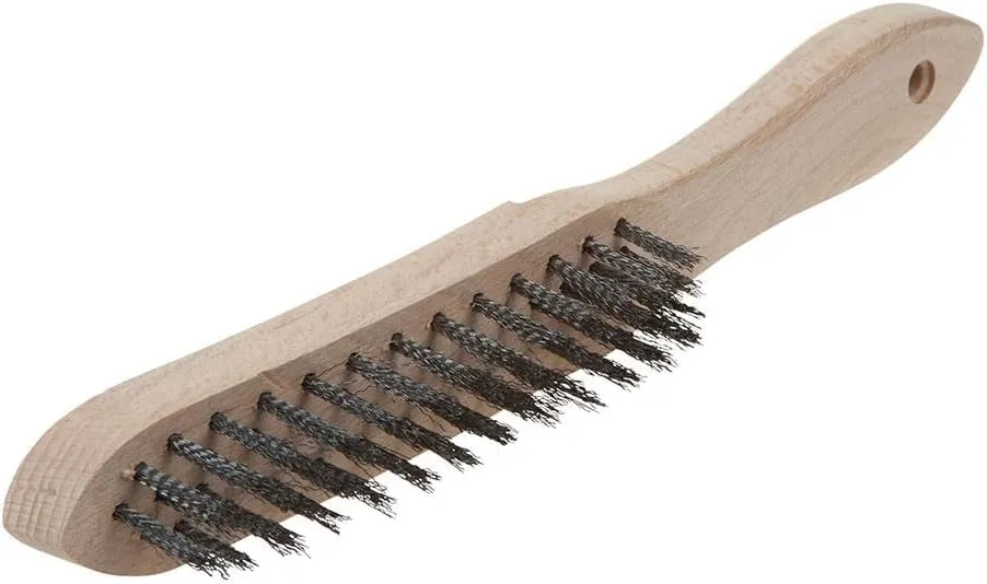 wolfcraft 2723000 (L) cepillo metálico mano, acero ondulado, 4 filas, mango de madera PACK 1