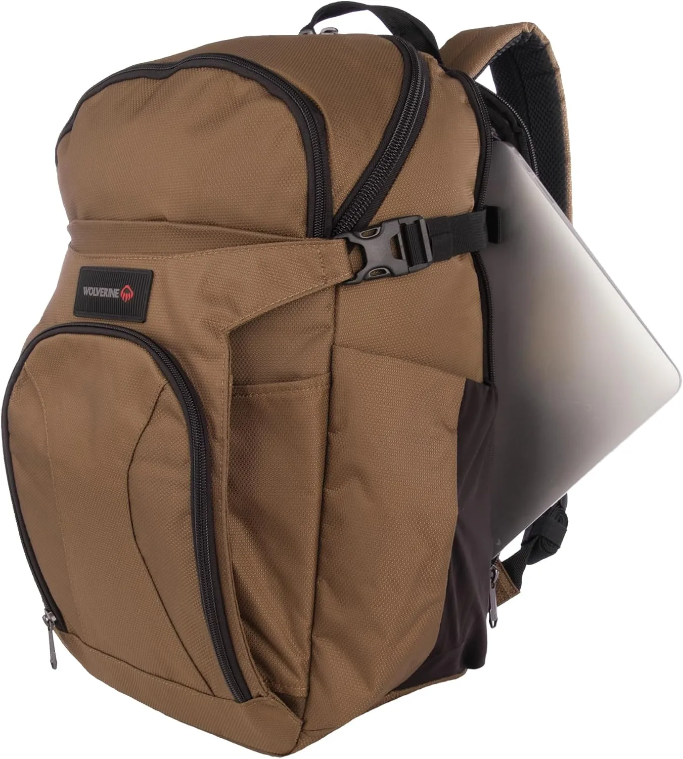 WOLVERINE 33L Backpack with Large Main, Laptop Compartment and Cooling Straps, Cargo Pro-Chestnut