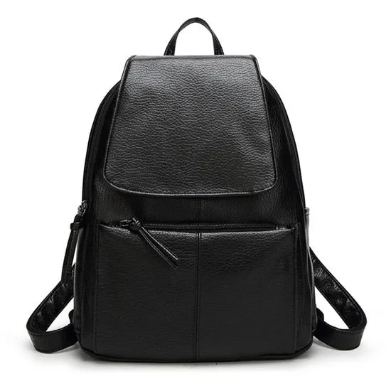 Women Bags Backpacks REPRCLA High Hot Teenage Casual School Women Girls Bags Leather Top-rated Simple PU Quality One-touch operation Sale for Mochila