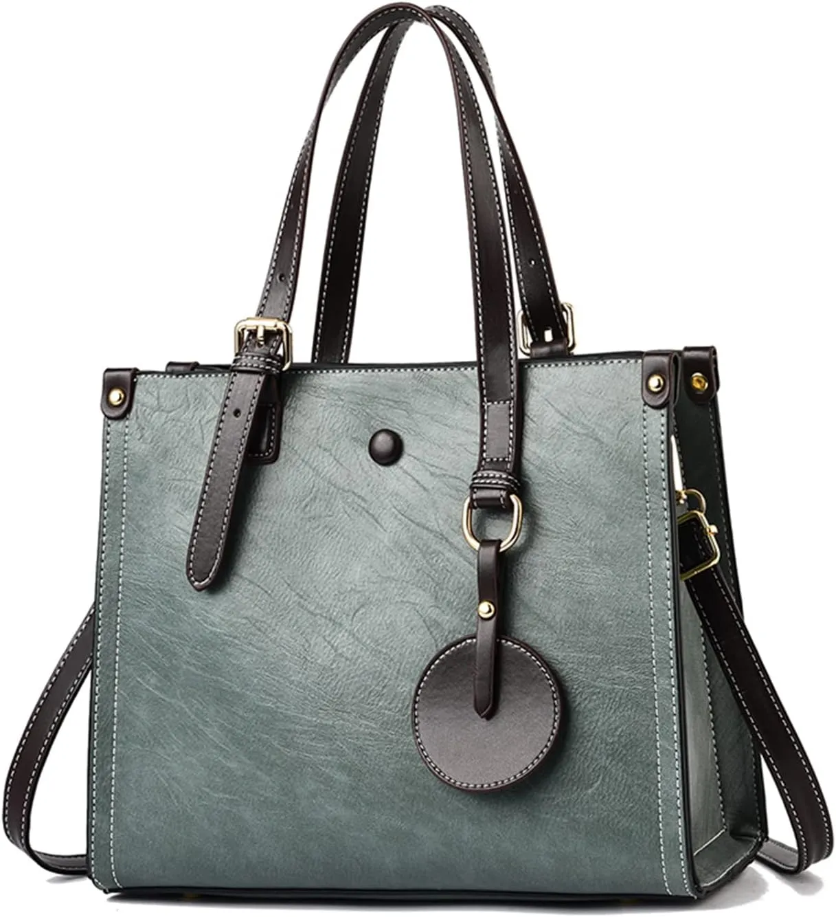 Women Handbag Tote Top Handle PU Leather Shoulder Satchel Crossbody Messenger Bag