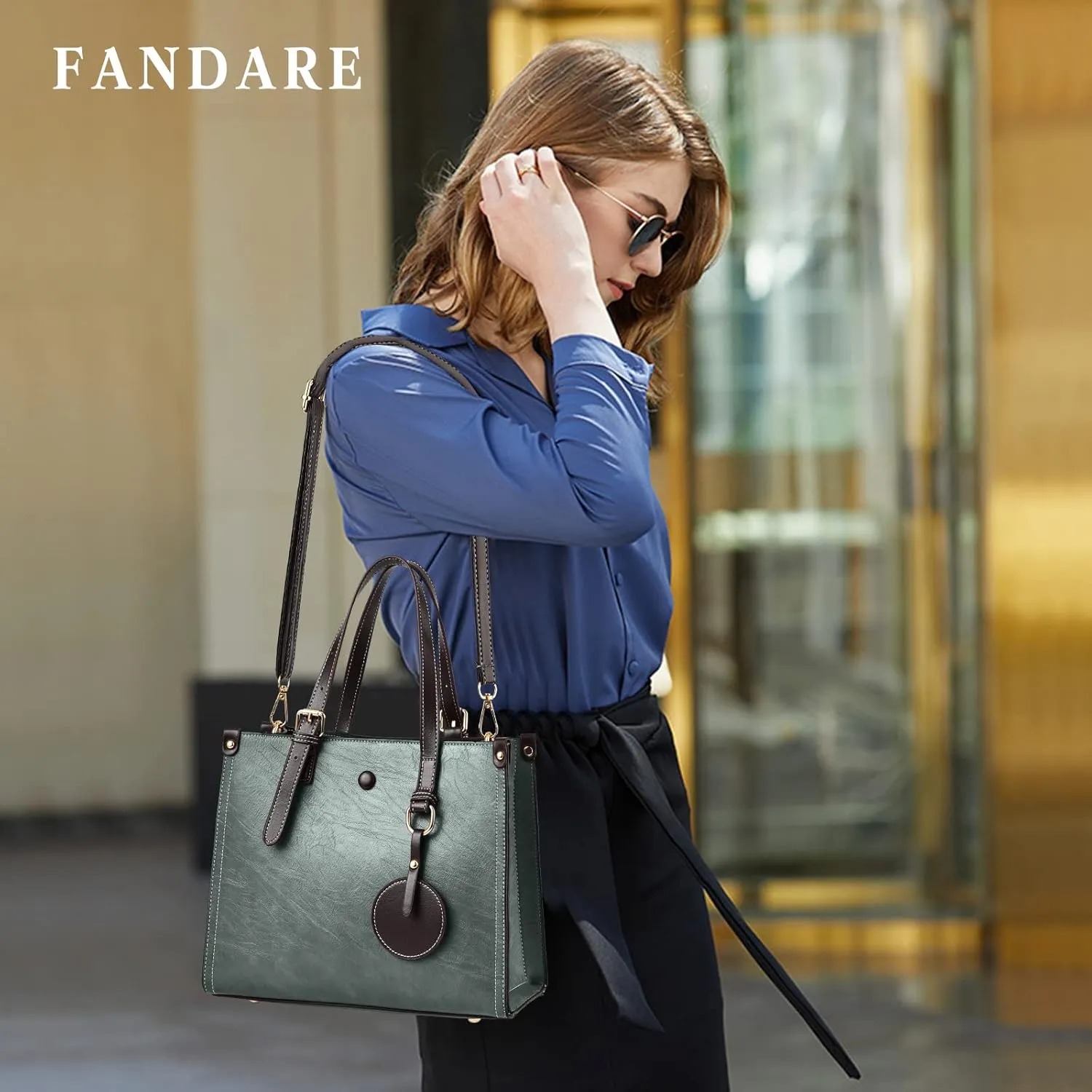 Women Handbag Tote Top Handle PU Leather Shoulder Satchel Crossbody Messenger Bag