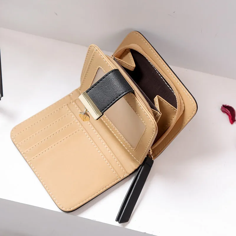 Women Wallet Fashion Purse Female Short Wallets Hollow Leave Pouch Handbag For Women Coin PU Leather Purses Card Holder Carteira