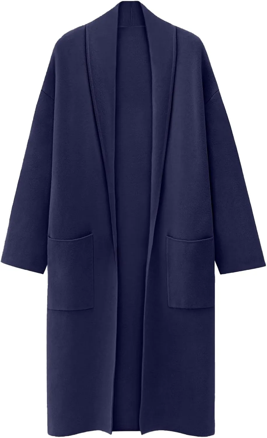 Women's Autumn and Winter Solid Color Fashionable Thin Lapel Long Woolen Coat Casual August Silk Women S Sweaters