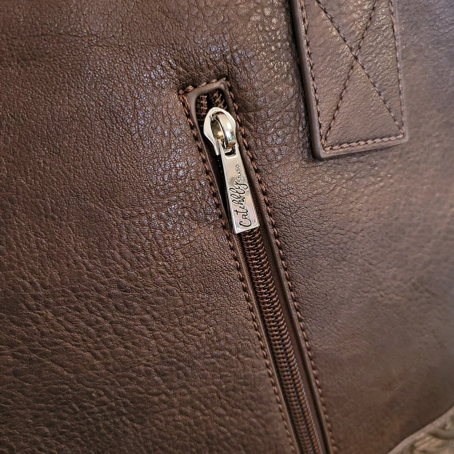 Women's Concealed Carry Hair-On Tote With Faux Turquoise Stone by Catchfly  2421300532