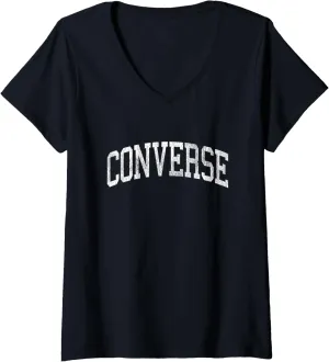 Womens Converse Louisiana LA Vintage Athletic Sports Design V-Neck T-Shirt