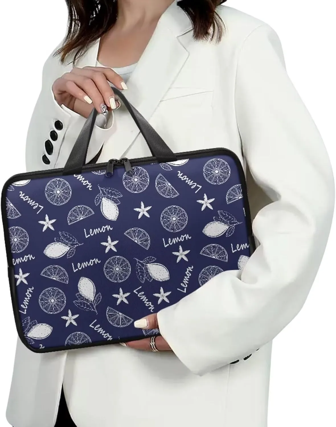 Womens Fashionable Laptop Carrying Case Waterproof Tablet Computer Sleeve Pouch with Handles