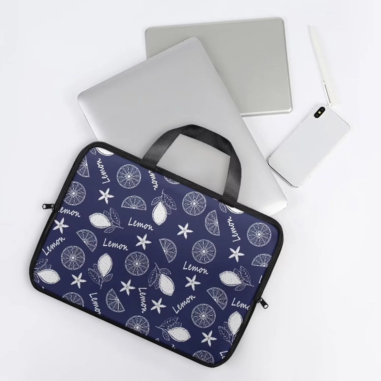 Womens Fashionable Laptop Carrying Case Waterproof Tablet Computer Sleeve Pouch with Handles