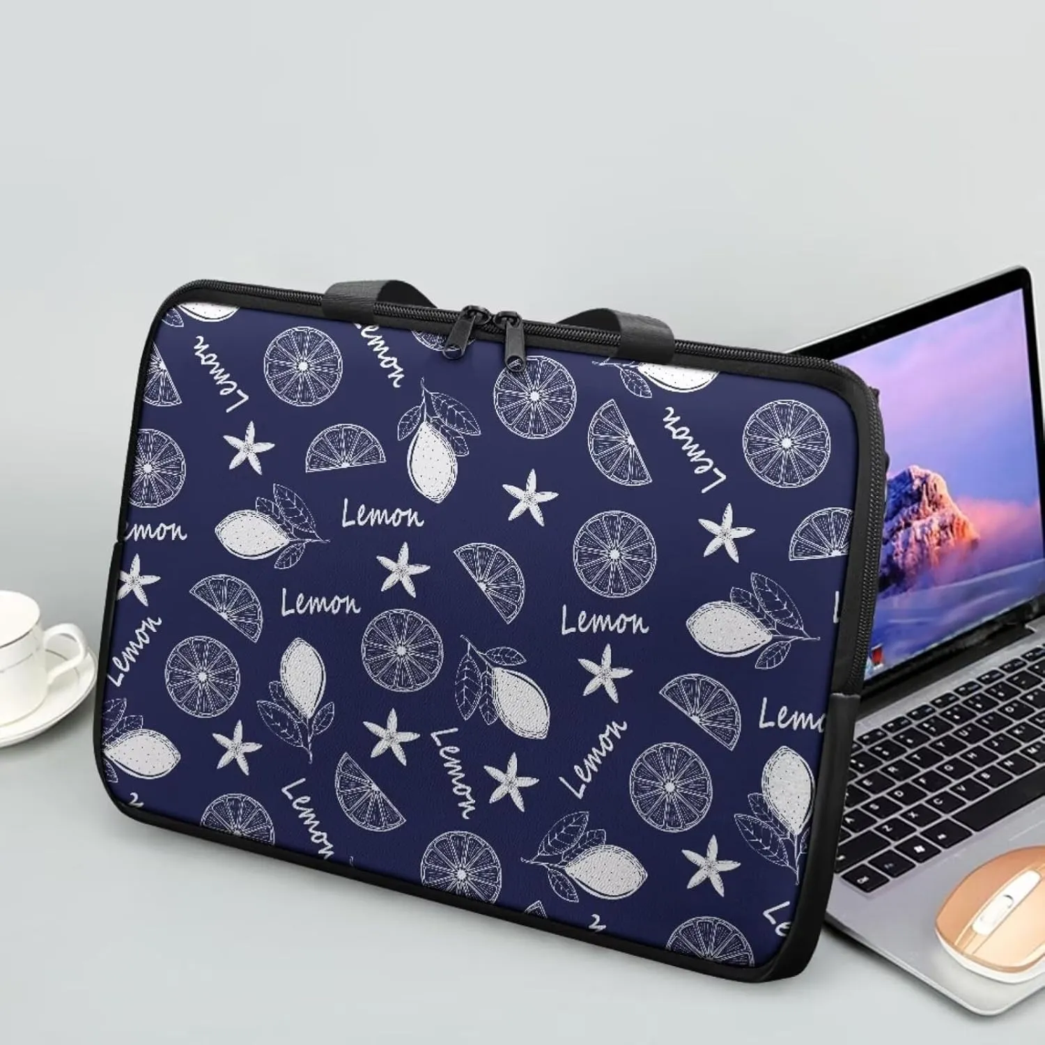 Womens Fashionable Laptop Carrying Case Waterproof Tablet Computer Sleeve Pouch with Handles