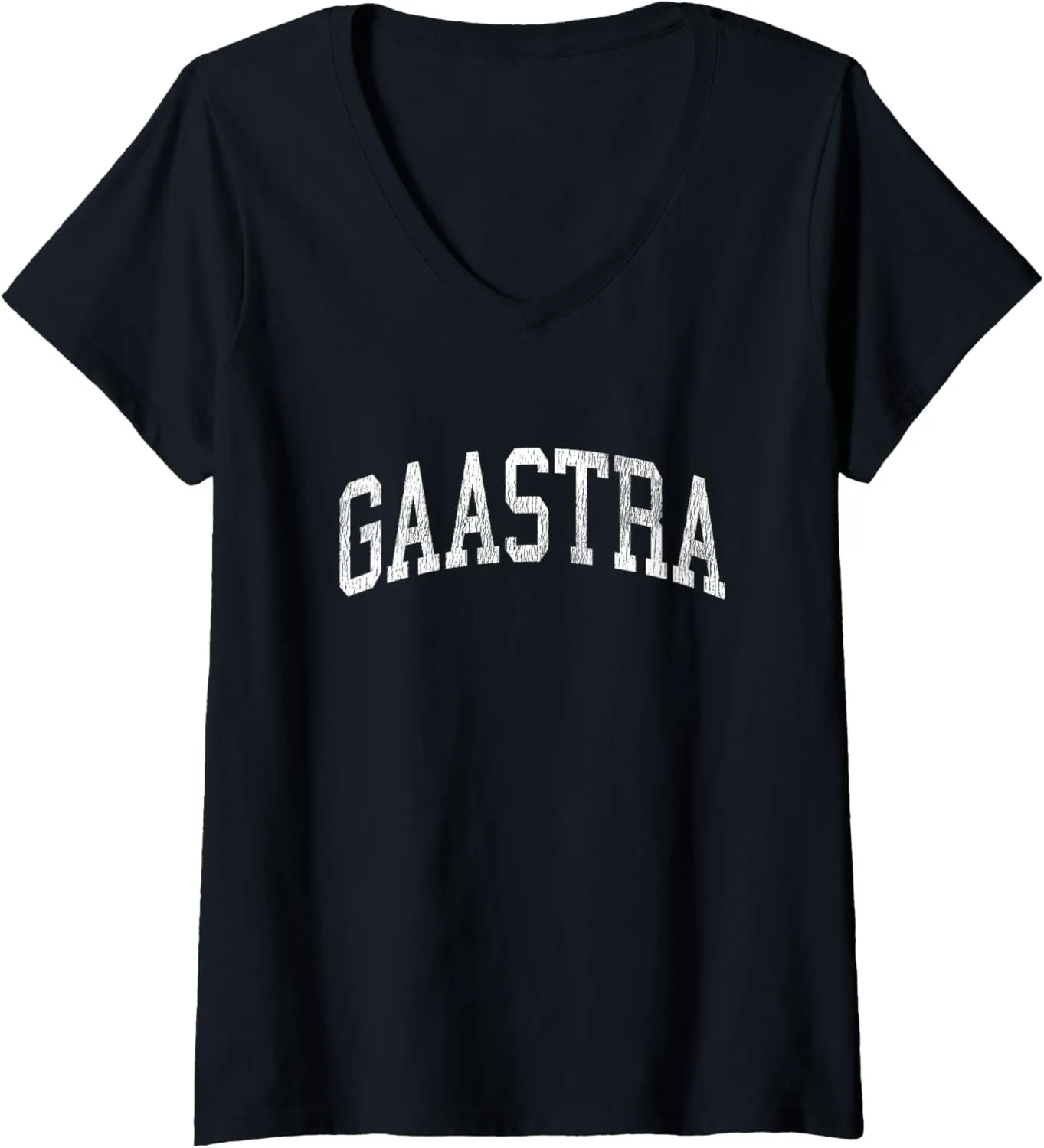 Womens Gaastra Michigan MI Vintage Athletic Sports Design V-Neck T-Shirt