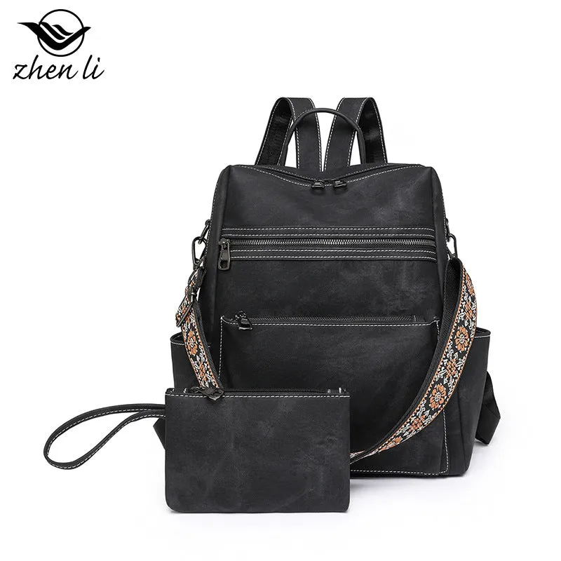 Women's Lightweight Retro Large Capacity Leisure Backpacks
