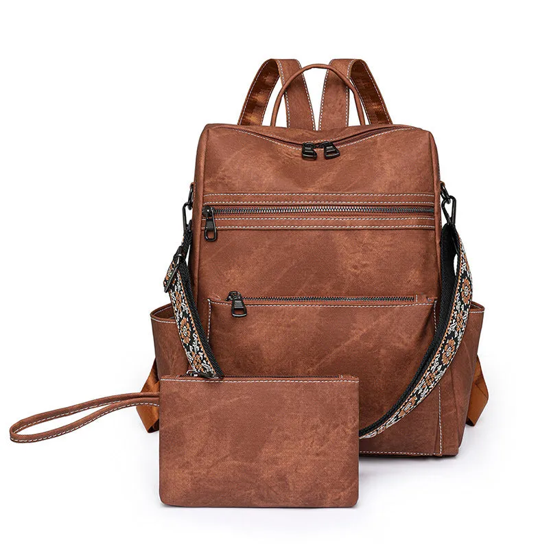 Women's Lightweight Retro Large Capacity Leisure Backpacks