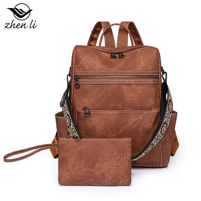 Women's Lightweight Retro Large Capacity Leisure Backpacks