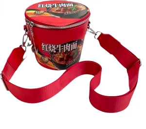 Women's novelty purse, food bag shape, crossbody, shoulder ins style quirky fun commuter cylinder bag