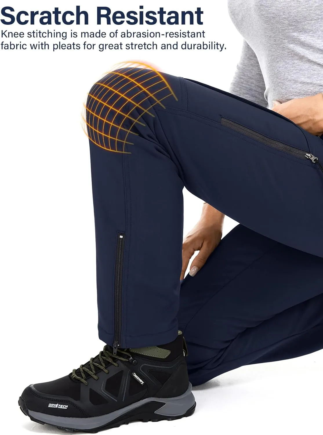 Womens Snow Pants Winter Waterproof Outdoor Soft Shell Fleece Linded Cargo Ski Hiking Pants