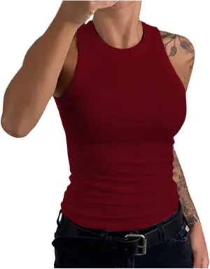 Womens Summer Tops Lightweight Tank Top Business Casual Tank Top V-Neck Spaghetti Strap Tops Sleeveless Basic Shirts